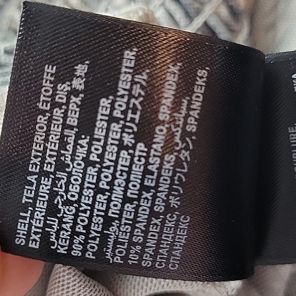 Bebe gray animal print sheer surplice neck blouse smocked hem Medium - Picture 6 of 10